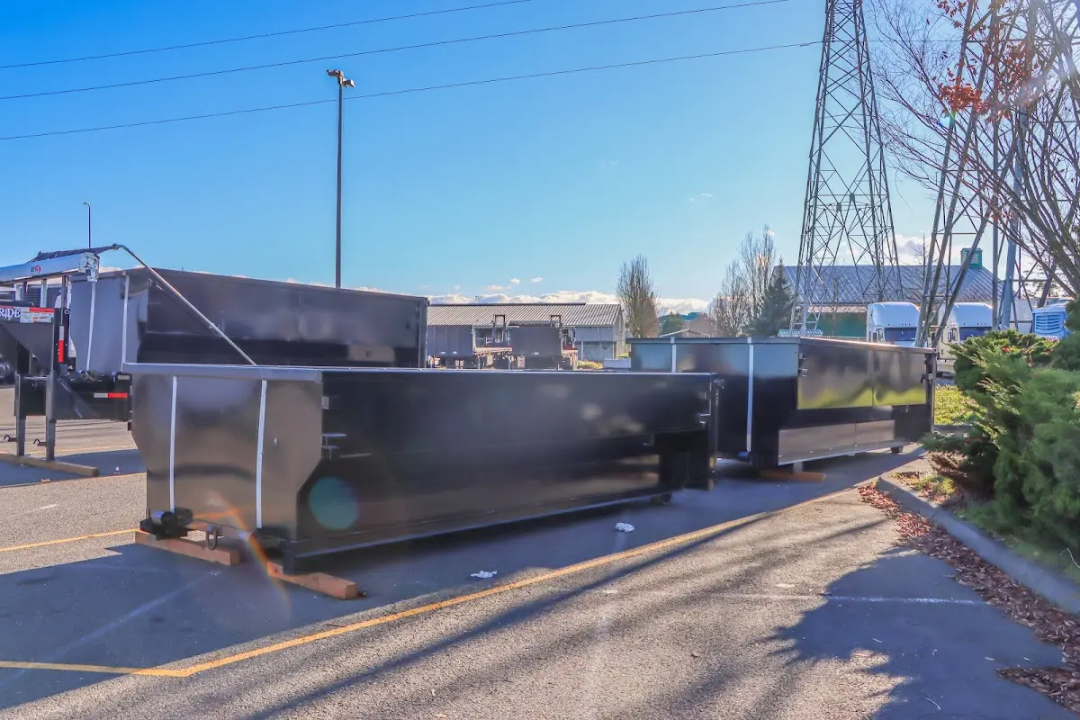 Roll-off dumpster ready for waste disposal at job site for Estate Cleanout Dumpster Rental in Land O' Lakes